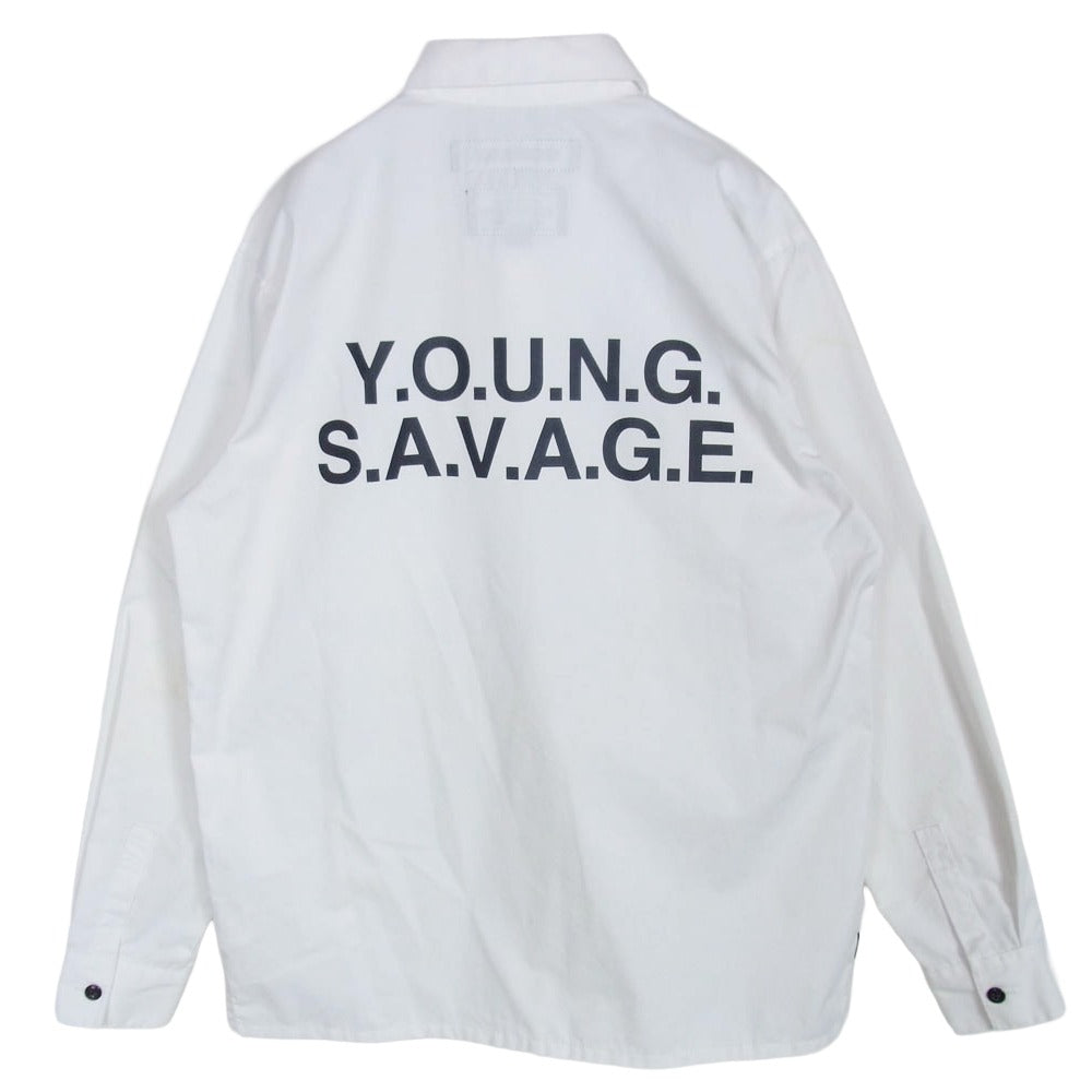 NEIGHBORHOOD ネイバーフッド 192TSNH-SHM01 CLASSIC WORK/EC-SHIRT.LS クラシック ワークシャツ 長袖 シャツ ホワイト系 M【中古】