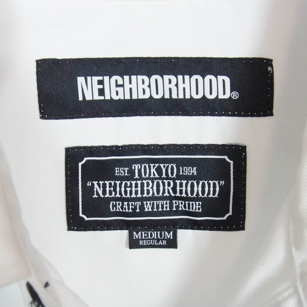 NEIGHBORHOOD ネイバーフッド 192TSNH-SHM01 CLASSIC WORK/EC-SHIRT.LS クラシック ワークシャツ 長袖 シャツ ホワイト系 M【中古】