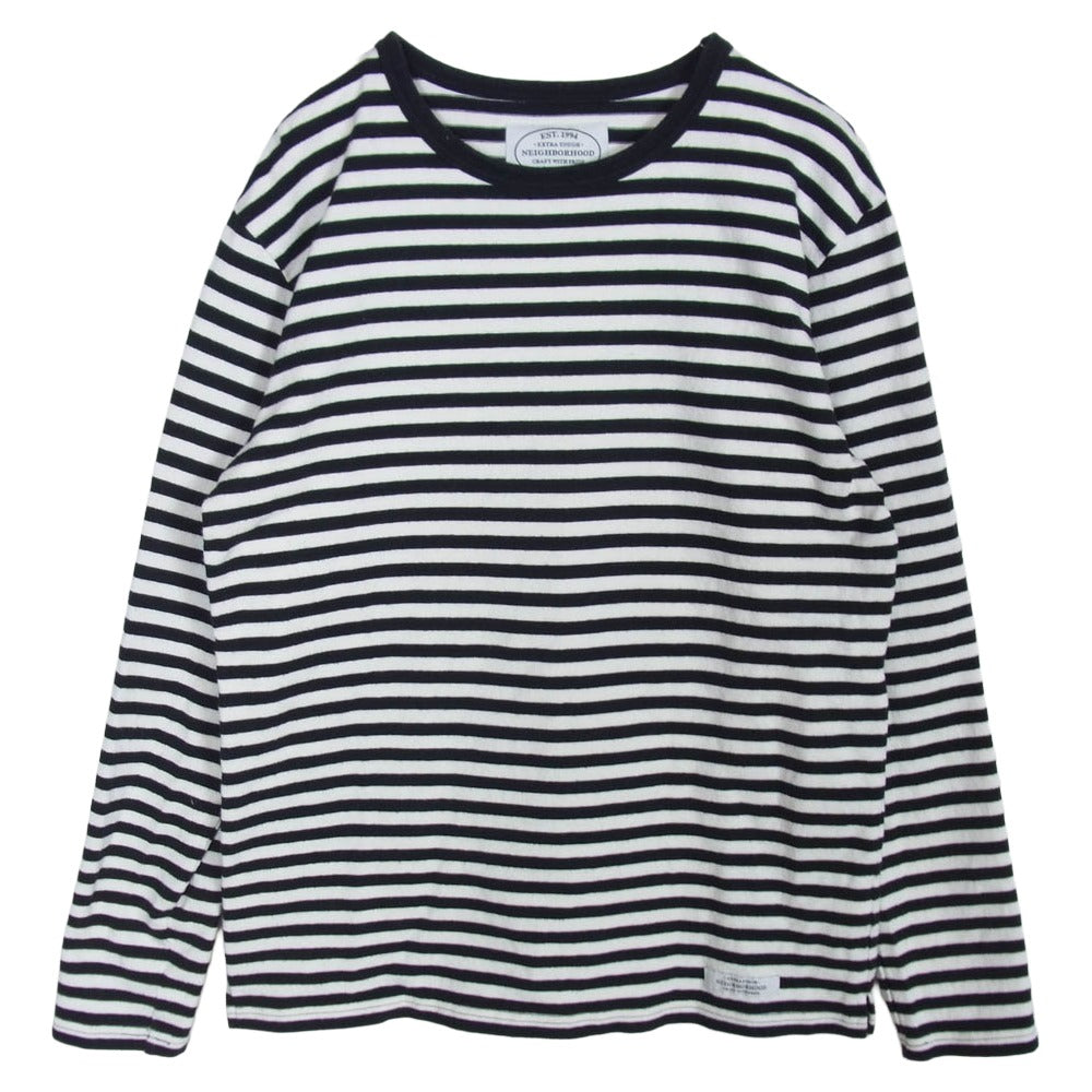 NEIGHBORHOOD ネイバーフッド 161KNNH-CSM03 ボーダー 長袖 Tシャツ ブラック系 M【中古】
