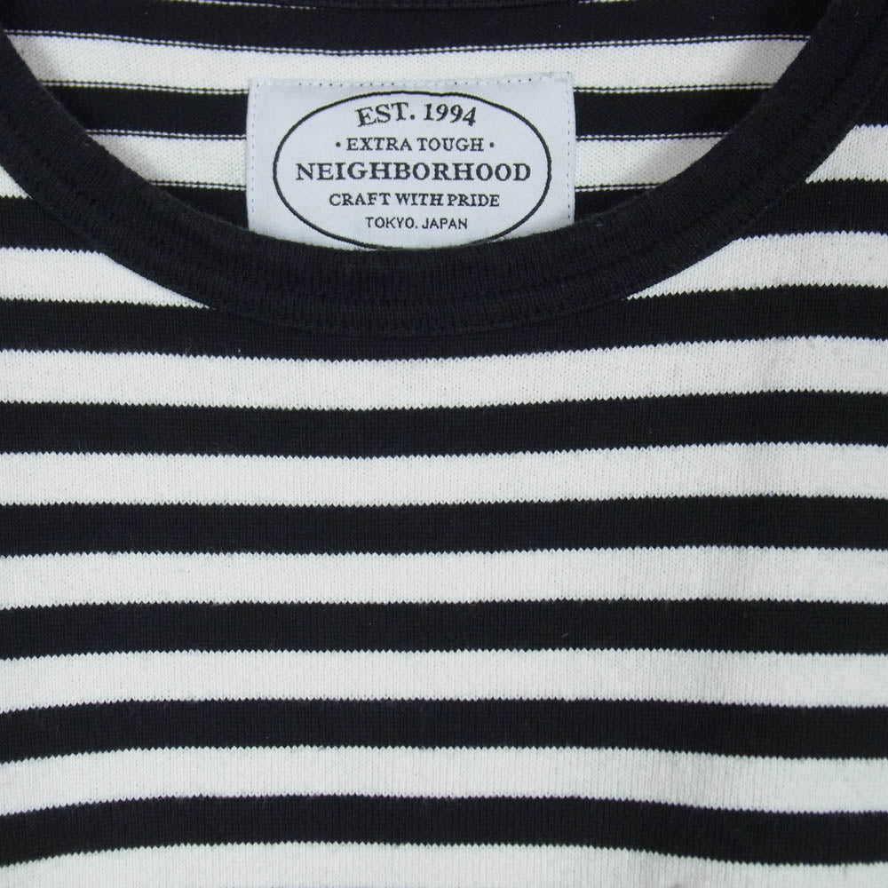 NEIGHBORHOOD ネイバーフッド 161KNNH-CSM03 ボーダー 長袖 Tシャツ ブラック系 M【中古】