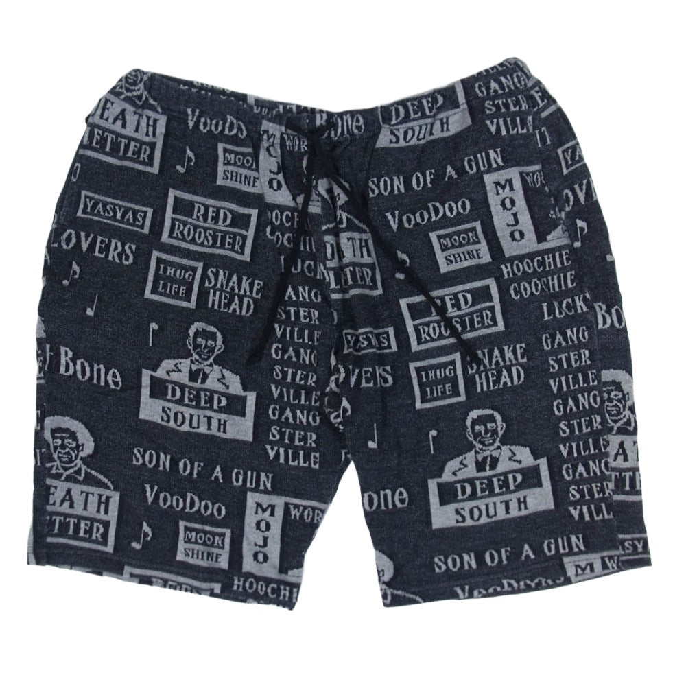 GANGSTERVILLE ギャングスタービル MOJO 総柄 ショーツ ショートパンツ ネイビー系 S【中古】