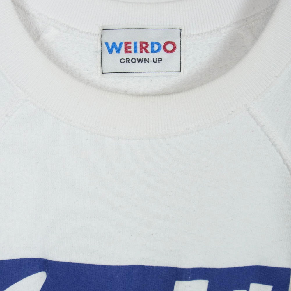 WEIRDO ウィアード WRD-21-AW-14 ZANY EYE CREW NECK SWEAT アイ プリント クルーネック スウェット ホワイト系 M【中古】