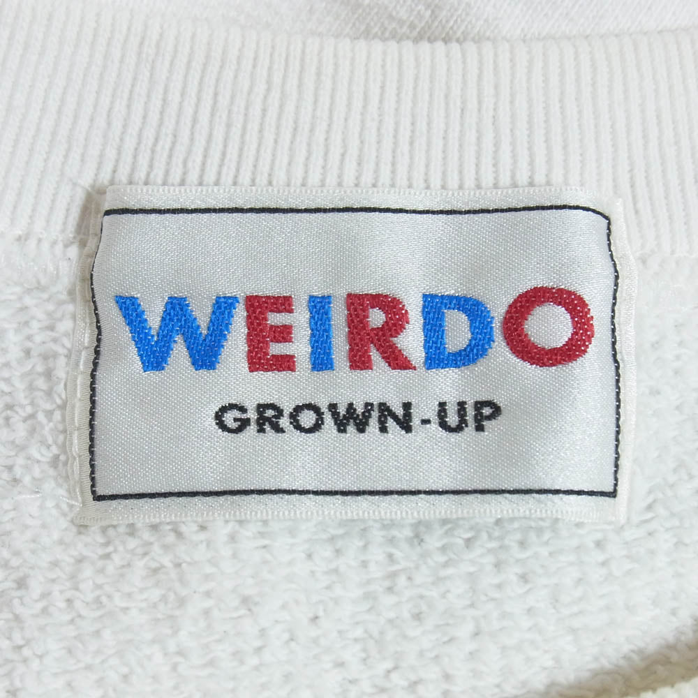 WEIRDO ウィアード WRD-21-AW-14 ZANY EYE CREW NECK SWEAT アイ プリント クルーネック スウェット ホワイト系 M【中古】
