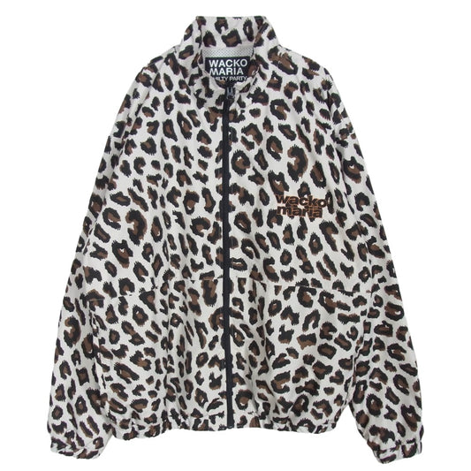 WACKO MARIA ワコマリア 23SS-WMO-TJ06 LEOPARD TRACK JACKET レオパード ナイロン トラックジャケット ホワイト系 M【中古】