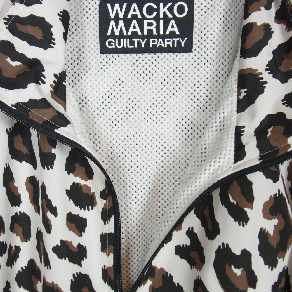 WACKO MARIA ワコマリア 23SS-WMO-TJ06 LEOPARD TRACK JACKET レオパード ナイロン トラックジャケット ホワイト系 M【中古】