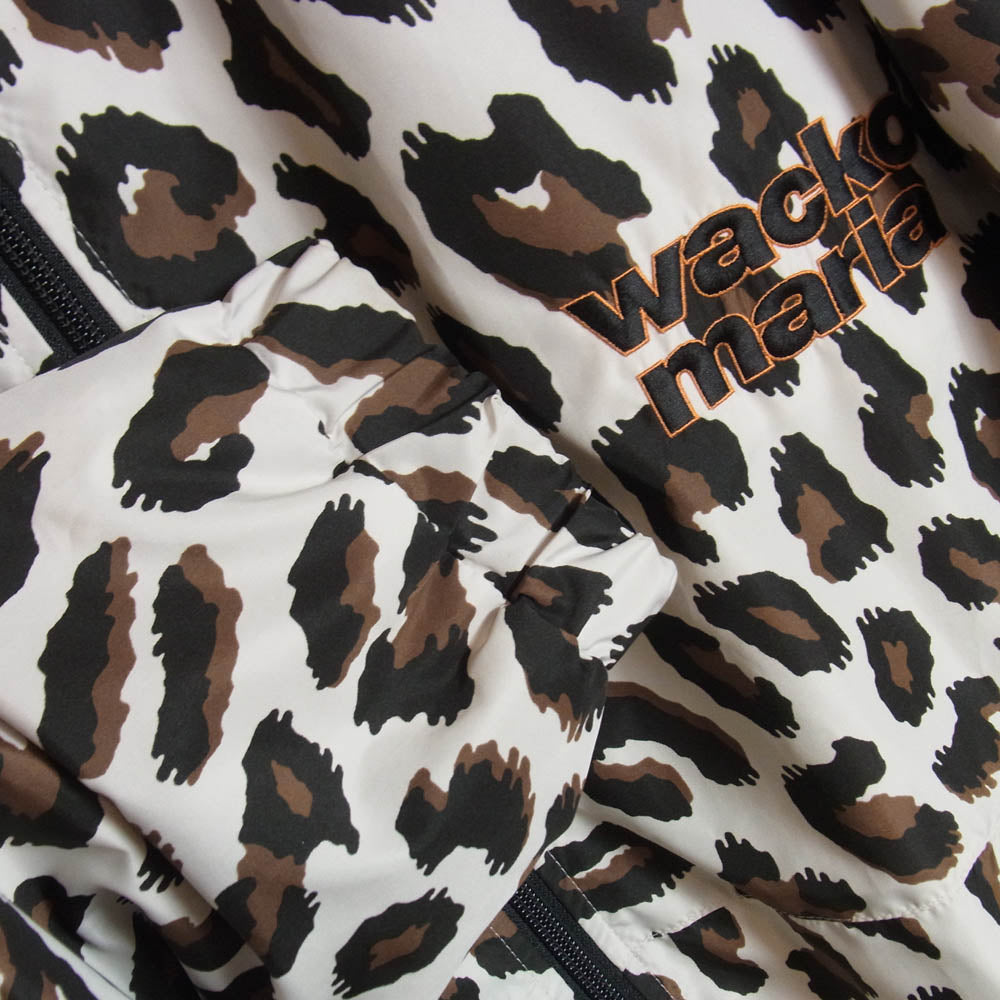 WACKO MARIA ワコマリア 23SS-WMO-TJ06 LEOPARD TRACK JACKET レオパード ナイロン トラックジャケット ホワイト系 M【中古】