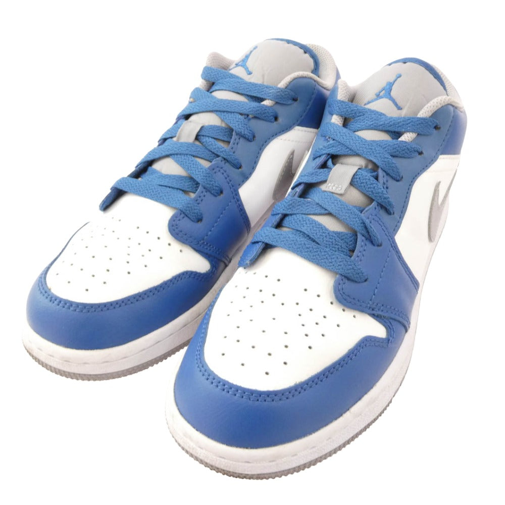 NIKE AIR JORDAN ナイキ ジョーダン 553560-412 GS Air Jordan 1 Low True Blue エアジョーダン1 ロー トゥルー ブルー ローカット スニーカー ブルー系 24.5cm【中古】