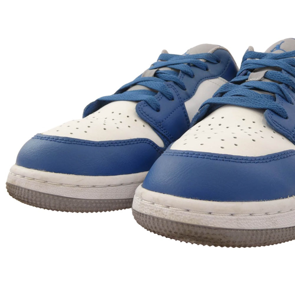NIKE AIR JORDAN ナイキ ジョーダン 553560-412 GS Air Jordan 1 Low True Blue エアジョーダン1 ロー トゥルー ブルー ローカット スニーカー ブルー系 24.5cm【中古】