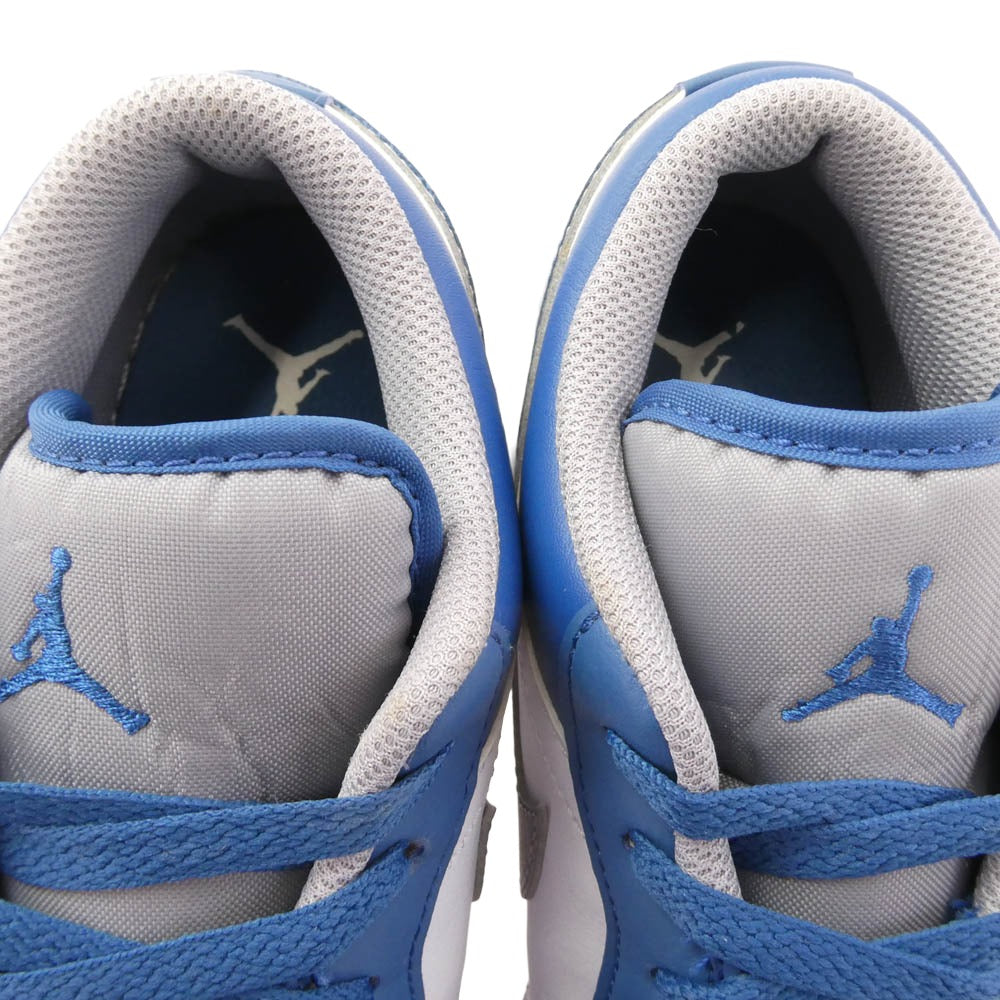 NIKE AIR JORDAN ナイキ ジョーダン 553560-412 GS Air Jordan 1 Low True Blue エアジョーダン1 ロー トゥルー ブルー ローカット スニーカー ブルー系 24.5cm【中古】