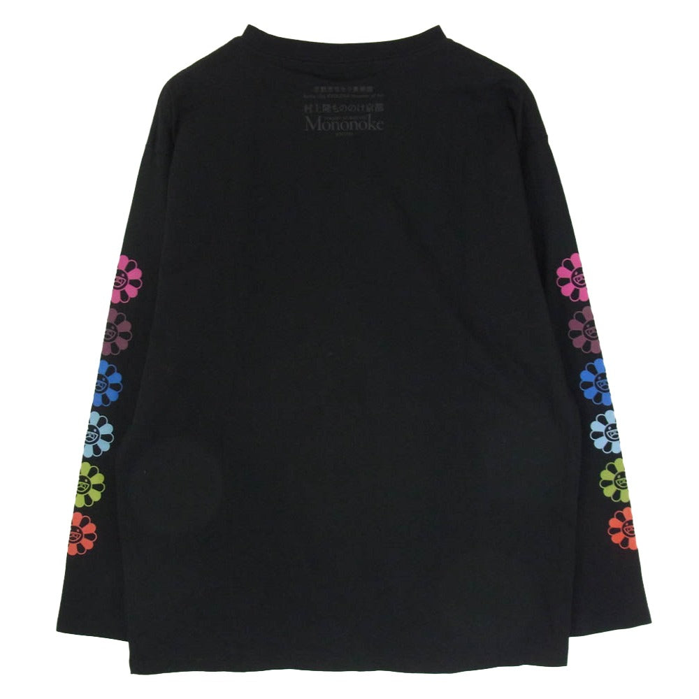村上隆 もののけ京都 京セラ美術館 もののけフラワー ロンT 長袖 Tシャツ カットソー ブラック系 XL【美品】【中古】