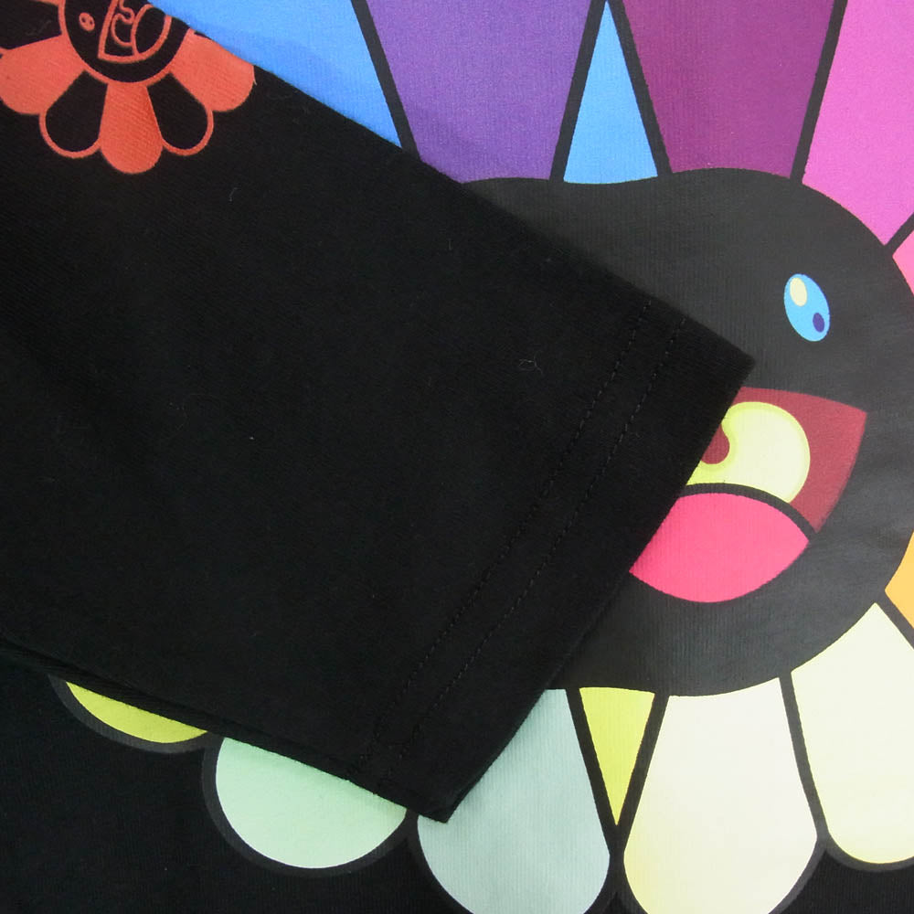 村上隆 もののけ京都 京セラ美術館 もののけフラワー ロンT 長袖 Tシャツ カットソー ブラック系 XL【美品】【中古】