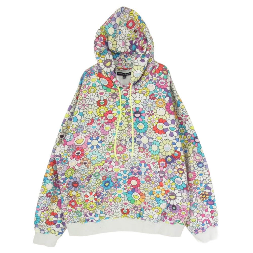 村上隆 × Tonari no Zingaro となりのジンガロ カイカイキキ FLOWER PARKER フラワー 総柄 パーカー マルチカラー系 L【中古】