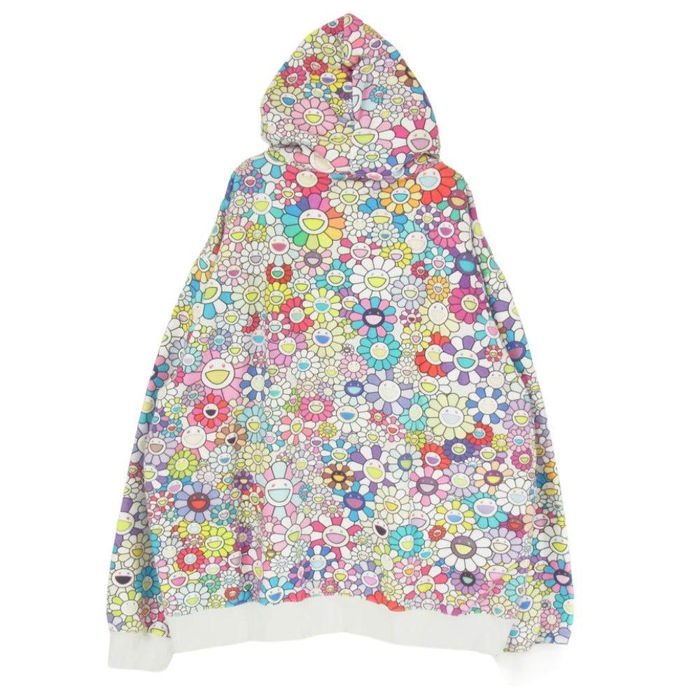 村上隆 × Tonari no Zingaro となりのジンガロ カイカイキキ FLOWER PARKER フラワー 総柄 パーカー マルチカラー系 L【中古】