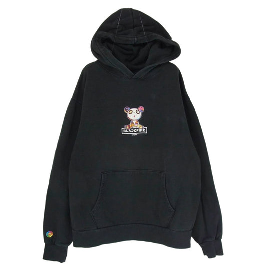 村上隆 x BLACK PINK Pandakashi Dreams Hoodie ブラックピンク パンダカシ ドリームス フーディー パーカー ブラック系 L【中古】