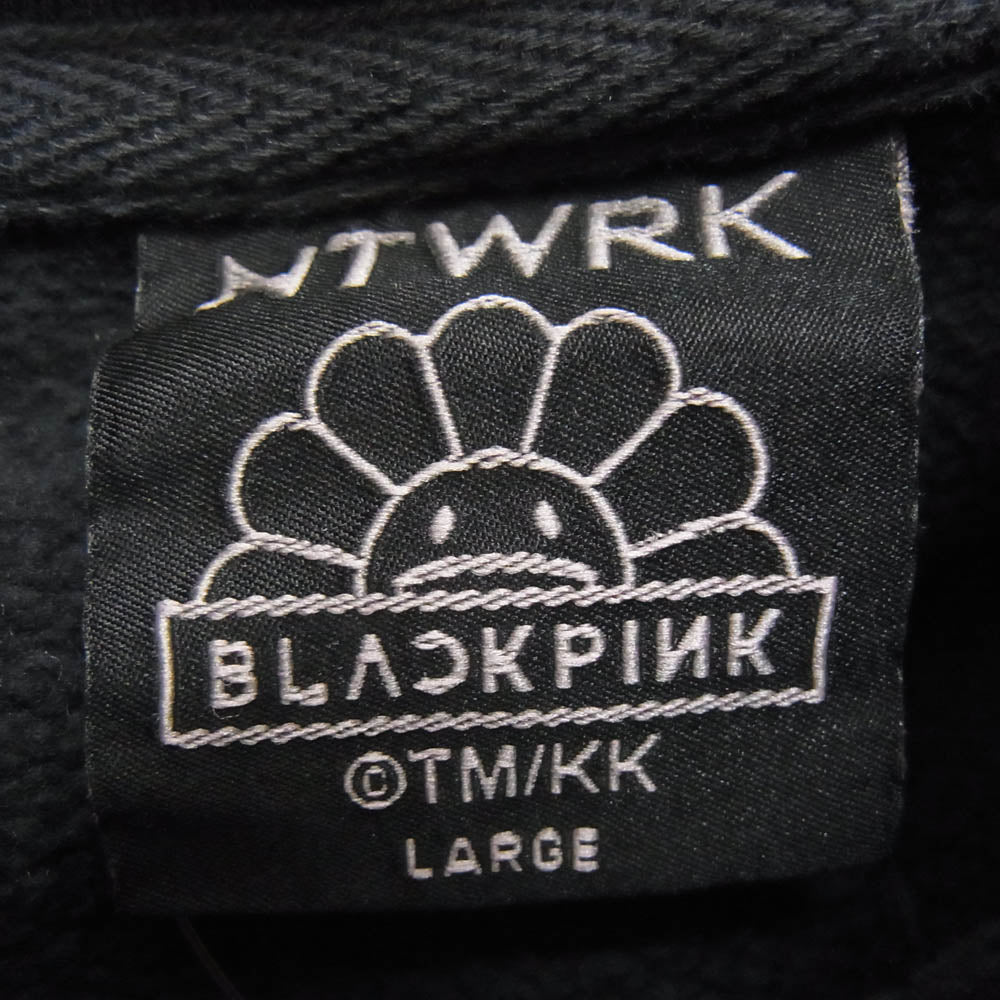 村上隆 x BLACK PINK Pandakashi Dreams Hoodie ブラックピンク パンダカシ ドリームス フーディー パーカー ブラック系 L【中古】