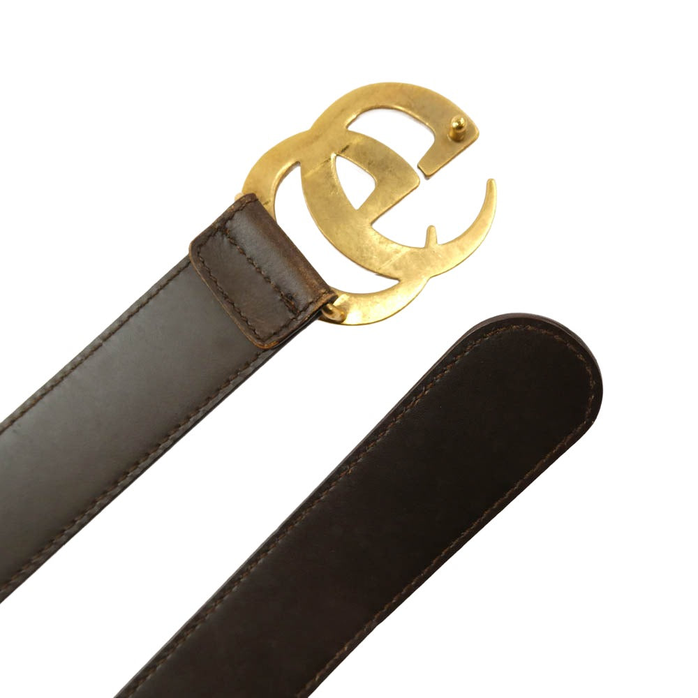 GUCCI グッチ 75-30-037-1450-1654 GG マーモント レザー ベルト ブラウン系【中古】