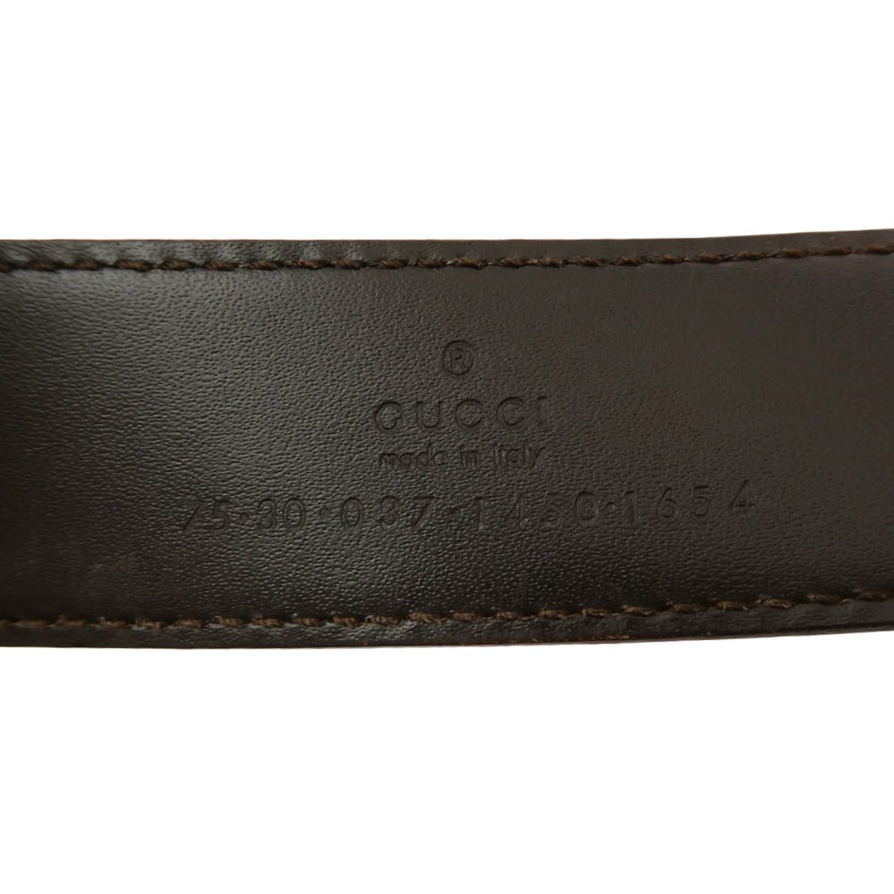 GUCCI グッチ 75-30-037-1450-1654 GG マーモント レザー ベルト ブラウン系【中古】