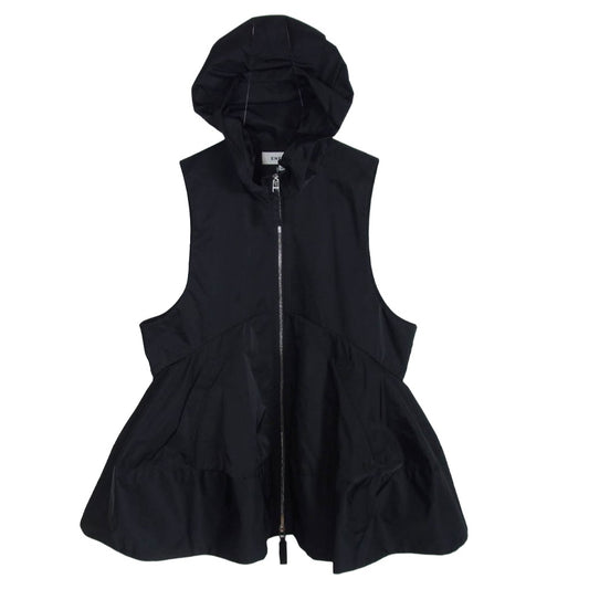 ENFOLD エンフォルド 25SS 300IS130-1301 HOOD VEST フード ベスト ジレ ブラック系 38【中古】