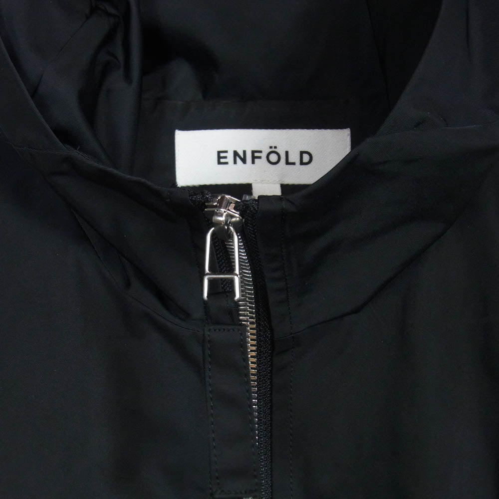 ENFOLD エンフォルド 25SS 300IS130-1301 HOOD VEST フード ベスト ジレ ブラック系 38【中古】