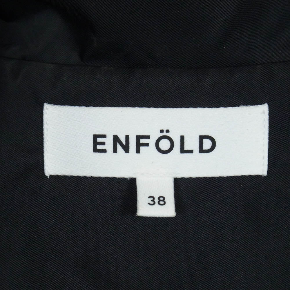 ENFOLD エンフォルド 25SS 300IS130-1301 HOOD VEST フード ベスト ジレ ブラック系 38【中古】