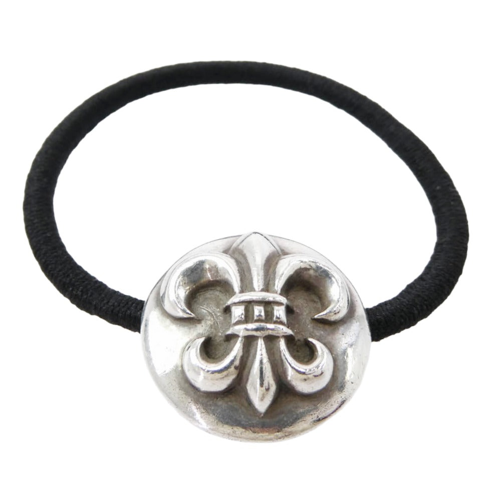 CHROME HEARTS クロムハーツ（原本無） HAIRBAND BSフレア ボタン ヘアゴム ヘアバンド シルバー コンチョ ブレスレット シルバー系 ブラック系【中古】
