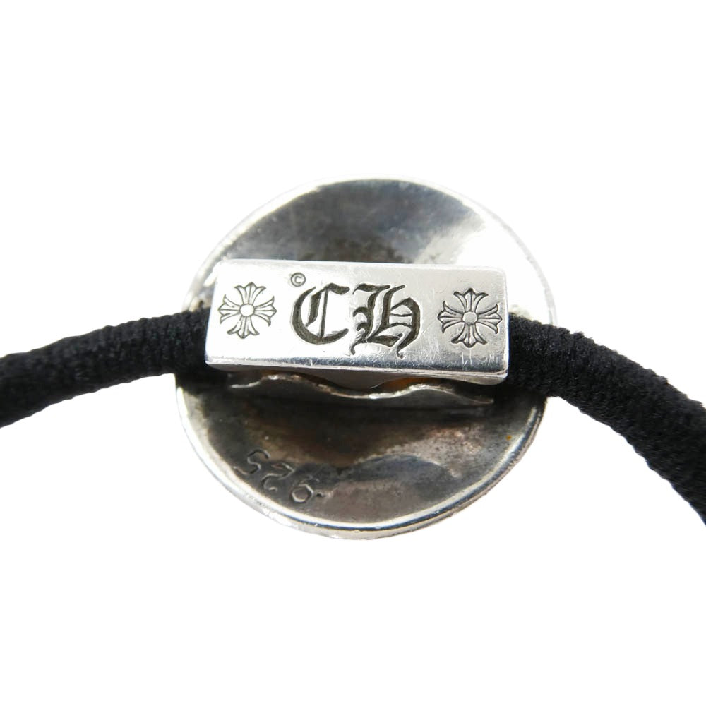 CHROME HEARTS クロムハーツ（原本無） HAIRBAND BSフレア ボタン ヘアゴム ヘアバンド シルバー コンチョ ブレスレット シルバー系 ブラック系【中古】