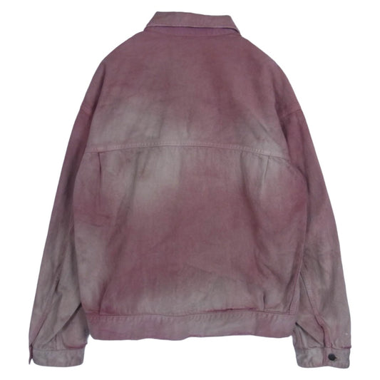 ANCELLM アンセルム 23AW ANC-JK24-A DAMEGE DENIM JACKET type-2 ダメージ加工 デニムジャケット エンジ系 3【中古】