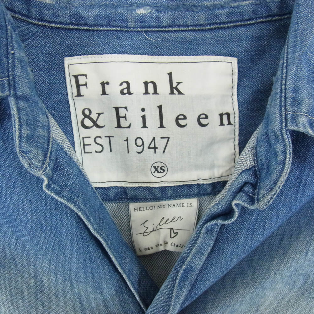 Frank&Eileen フランクアンドアイリーン 2810700196 EST 1947 USA製 サザビーリーグ EILEEN エイリーン デニム長袖 シャツ インディゴブルー系 XS【中古】