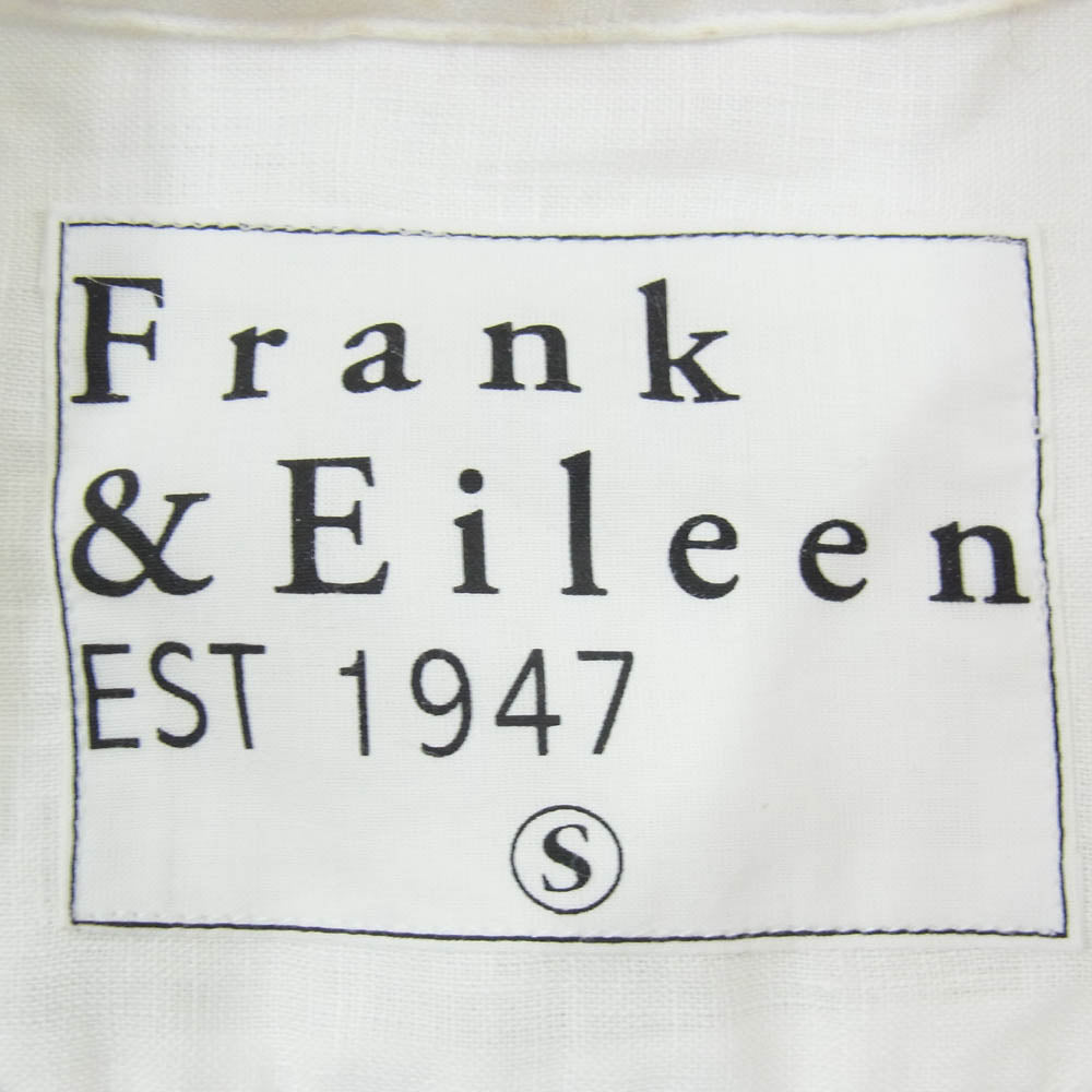 Frank&Eileen フランクアンドアイリーン 3520700043 EST 1947 JP LUKE LINEN イタリア製 日本別注 ルーク 麻 リネン 長袖 シャツ ホワイト系 S【中古】