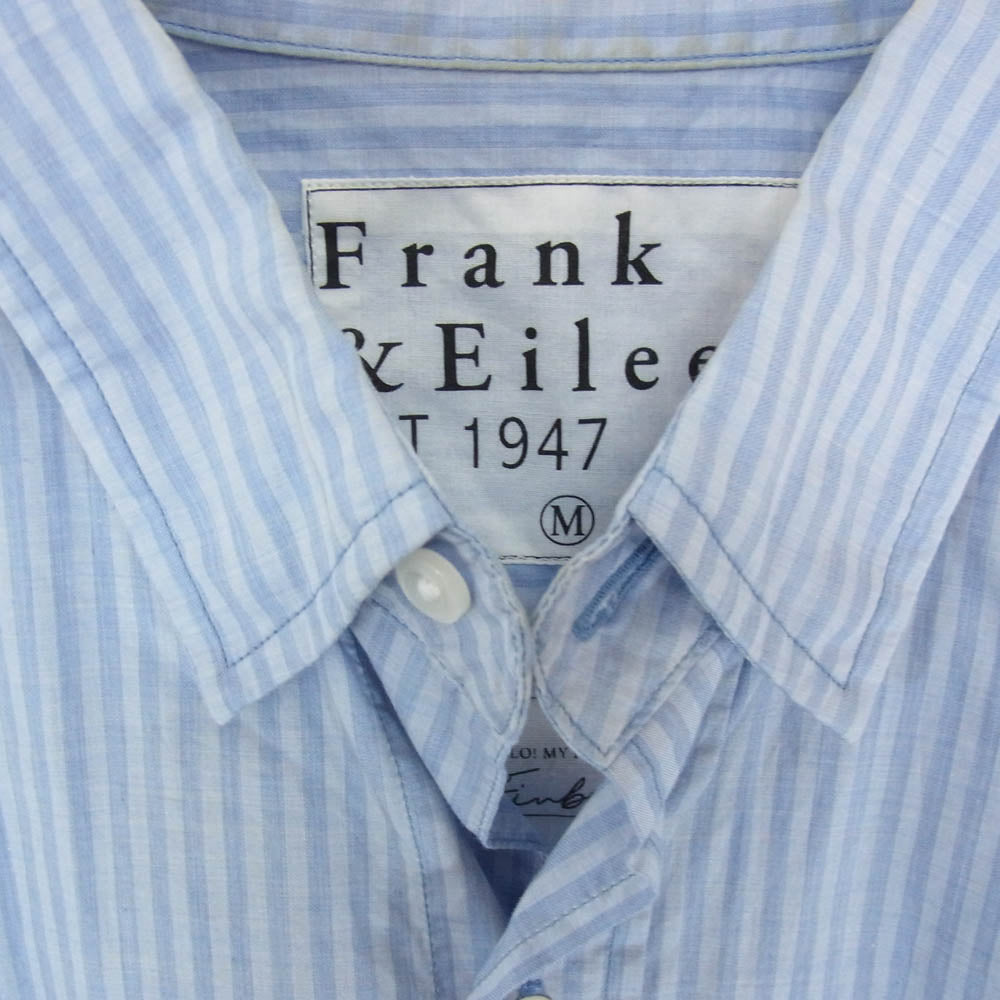 Frank&Eileen フランクアンドアイリーン 3520700022 EST 1947 FINBAR BBST フィンバー 長袖 ストライプ シャツ ブルー系 M【中古】