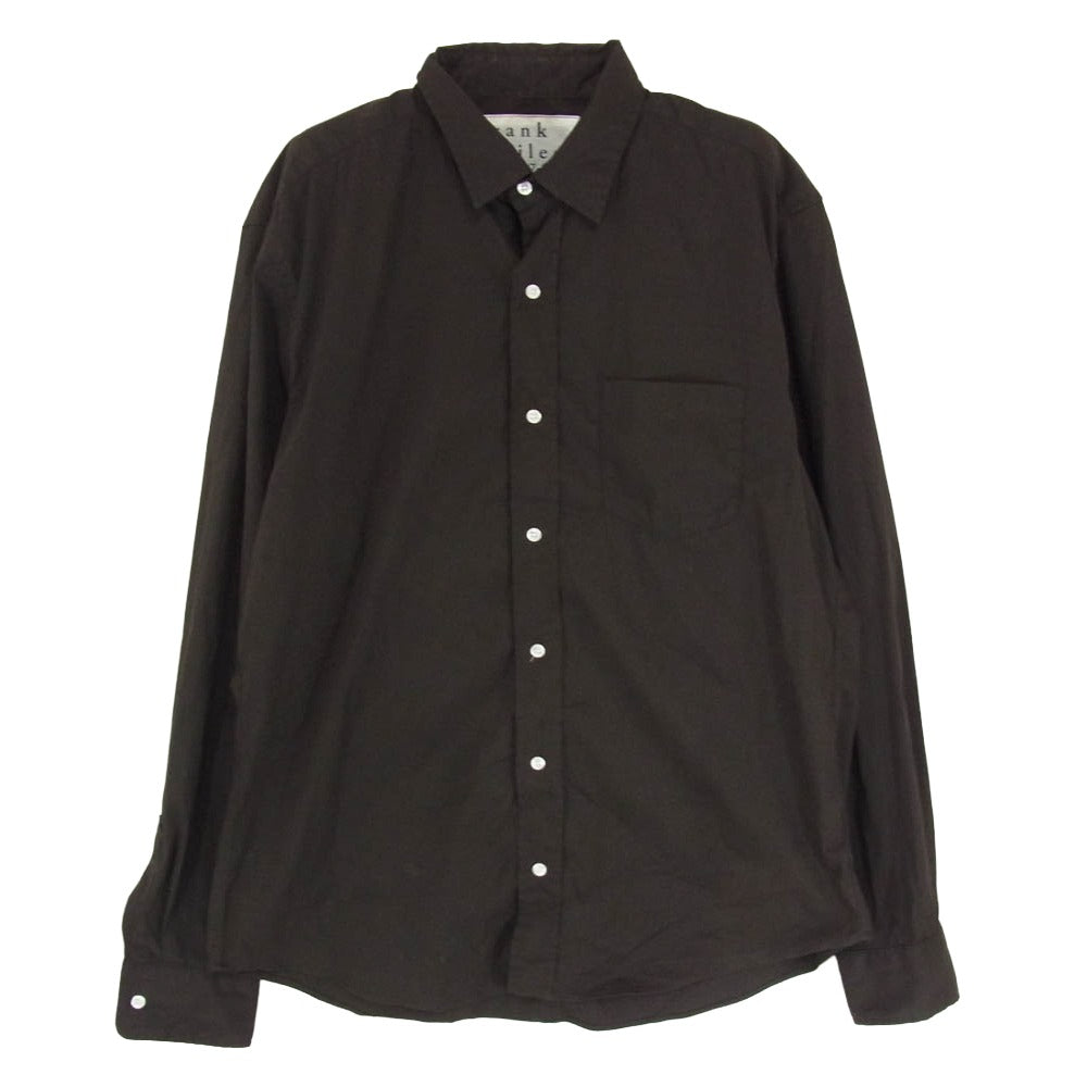 Frank&Eileen フランクアンドアイリーン 3520700114 EST 1947 LUKE LIGHT POPLIN ルーク ライト ポプリン 長袖 シャツ ブラウン系 M【中古】