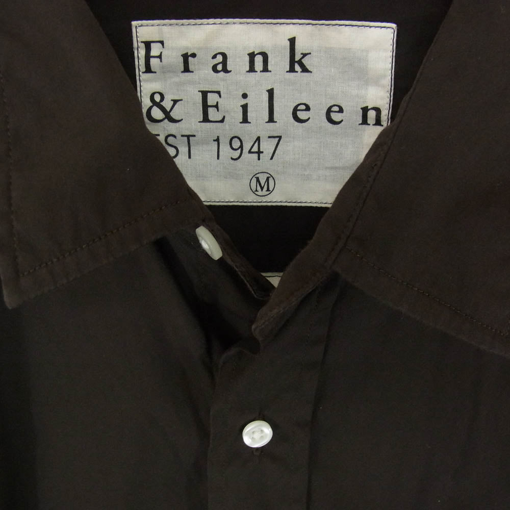 Frank&Eileen フランクアンドアイリーン 3520700114 EST 1947 LUKE LIGHT POPLIN ルーク ライト ポプリン 長袖 シャツ ブラウン系 M【中古】