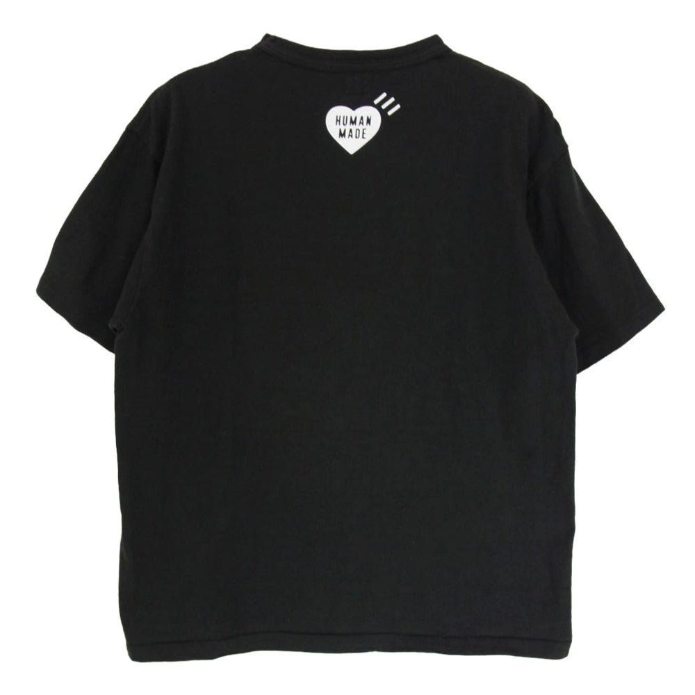 HUMAN MADE ヒューマンメイド FLYING DUCK T-SHIRT フライング ダック コットンスラブ生地 半袖 Tシャツ L ブラック系 L【中古】