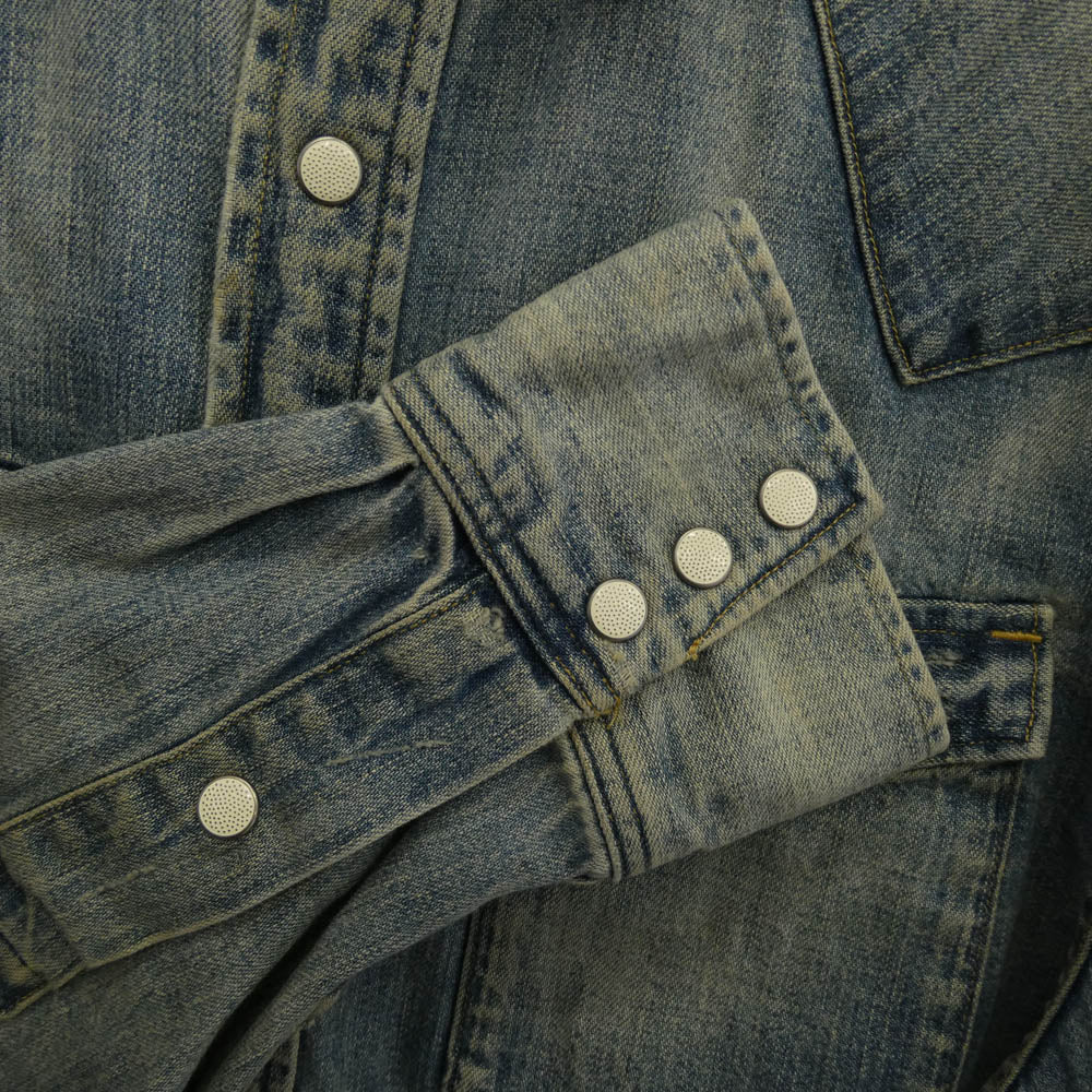 RRL ダブルアールエル Denim Western Shirt リペア ダメージ 加工