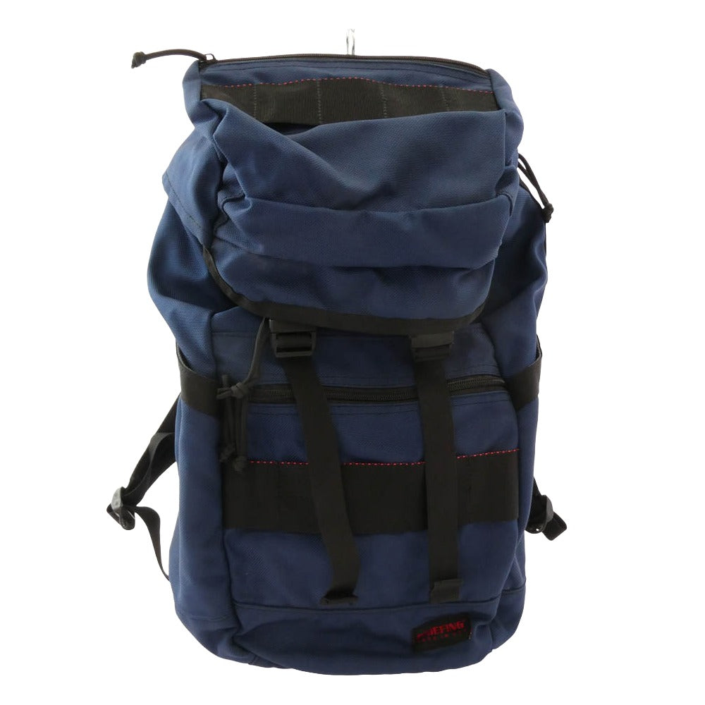 BRIEFING ブリーフィング USA製 SIMPLE FLAP シンプルフラップ リュック デイパック ネイビー系【中古】