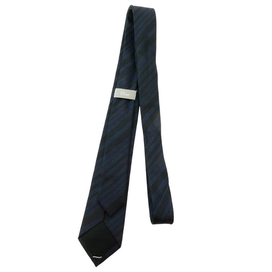 DIOR HOMME ディオールオム シルク ネクタイ ブラック系 ネイビー系【中古】