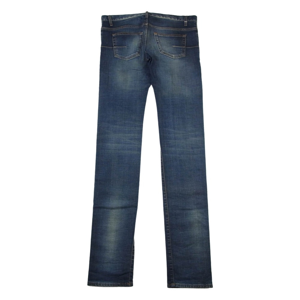 DIOR HOMME ディオールオム ボタンフライ ダメージ ウォッシュド スキニー デニム パンツ インディゴブルー系 32【中古】