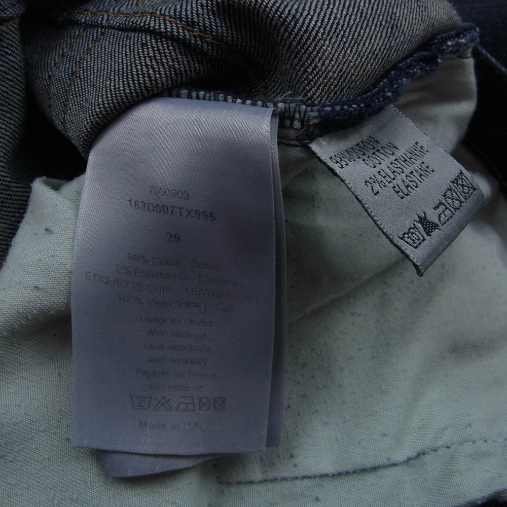 DIOR HOMME ディオールオム 11SS 163D007TX995 JAKE ジェイク ウォッシュド スキニー デニム パンツ インディゴブルー系 29【中古】