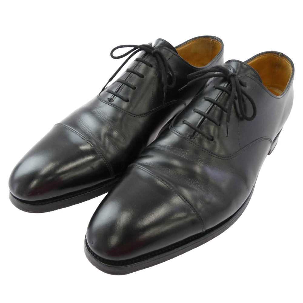 John Lobb ジョンロブ CITY II シティ2 ストレートチップ レースアップ レザー ドレス シューズ ブラック系 9.5【中古】