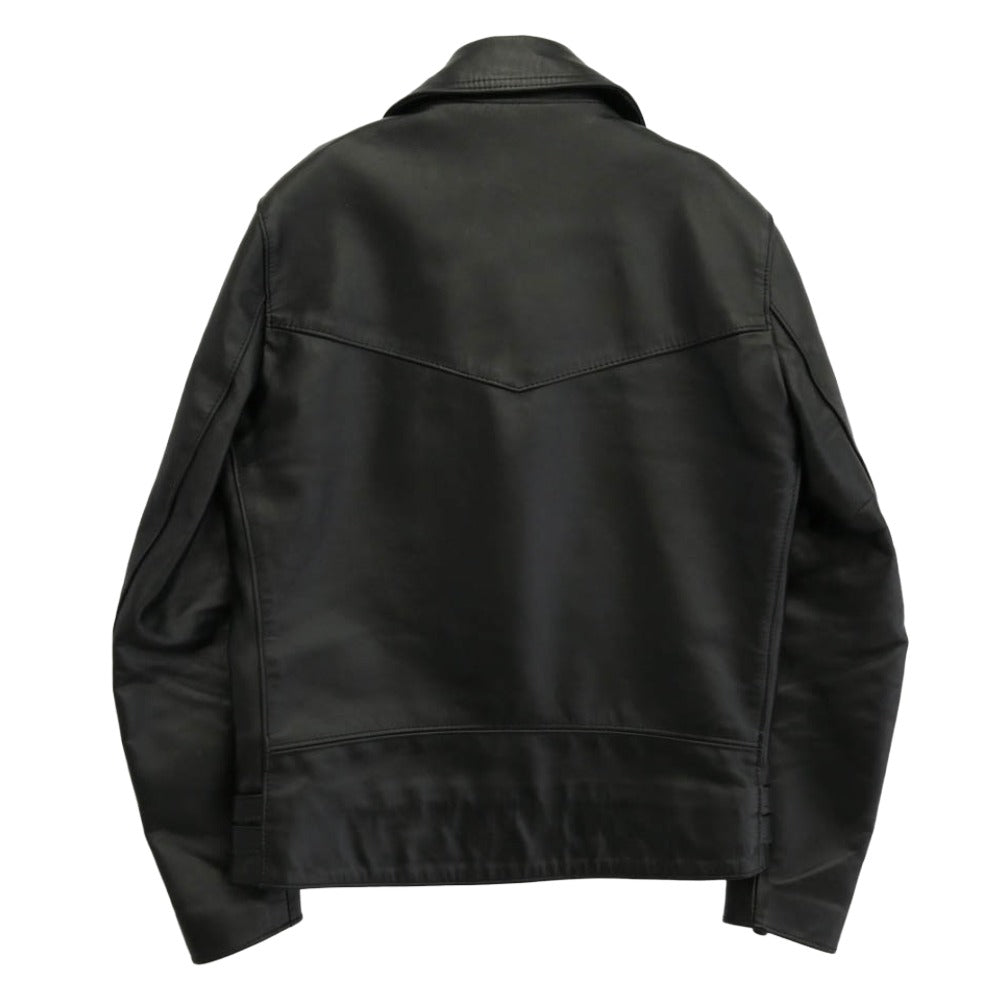 Lewis Leathers ルイスレザー Lightning REAL HIDE ライトニング タイトフィット 裏地タータンチェック レザー ライダース ジャケット ブラック系 38【中古】