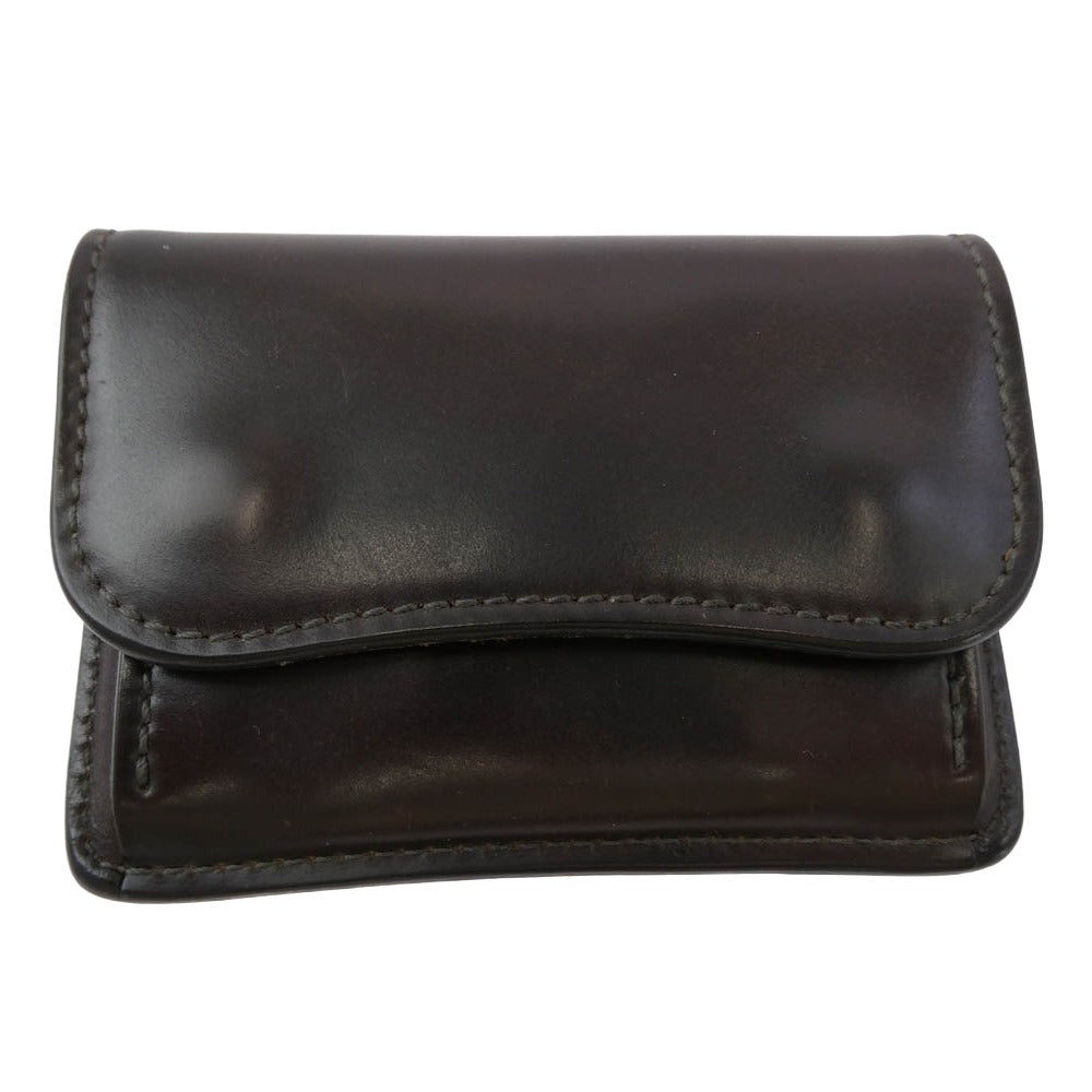 WILDSWANS ワイルドスワンズ TONGUE タング シェルコードバン コインケース 小銭入れ ダークブラウン系【中古】
