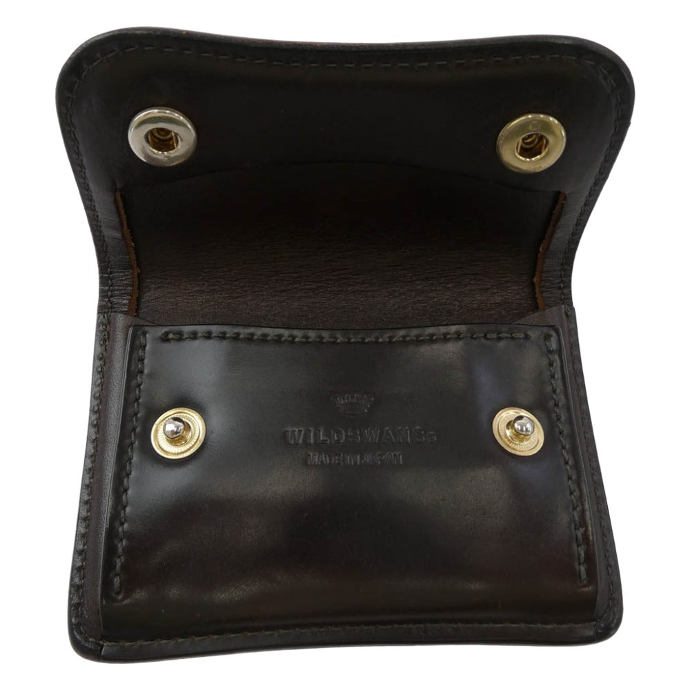 WILDSWANS ワイルドスワンズ TONGUE タング シェルコードバン コインケース 小銭入れ ダークブラウン系【中古】