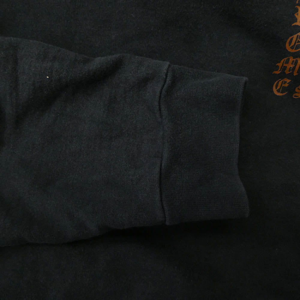CHROME HEARTS クロムハーツ（原本無） SWTSHRT PLVR ブラウンレター プリント プルオーバー フーディ パーカー ブラック系 M【中古】