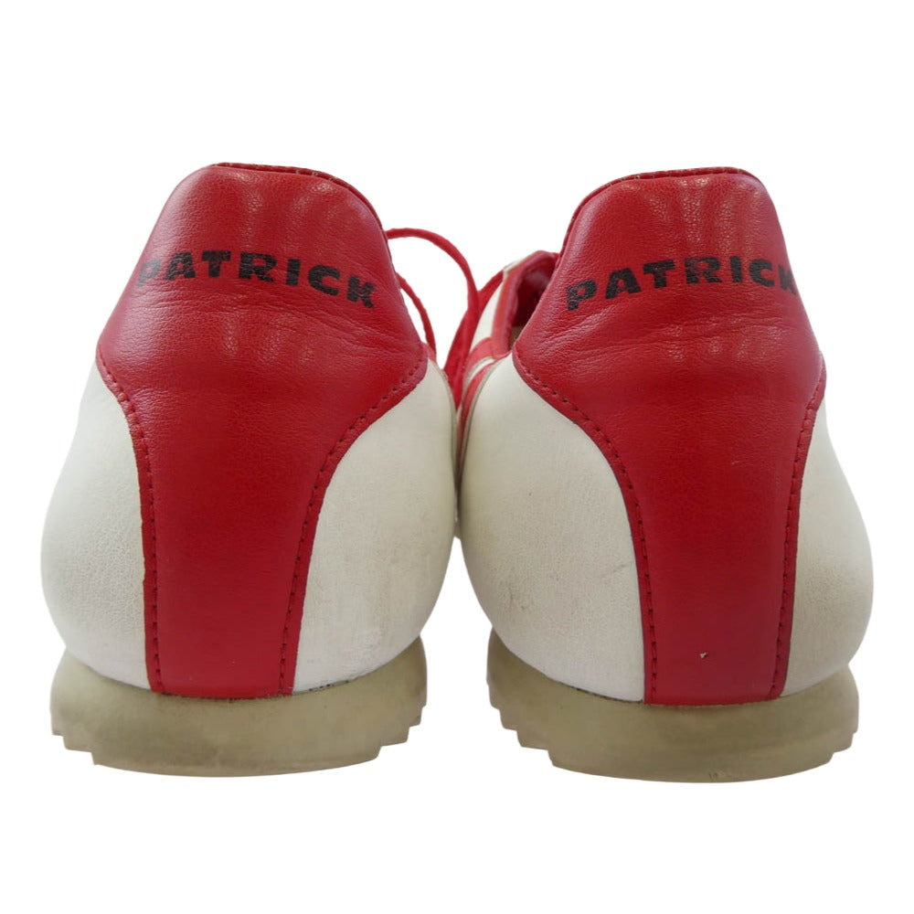PATRICK パトリック RHADE ラーデ レザー スニーカー シューズ ホワイト系 レッド系 42【中古】
