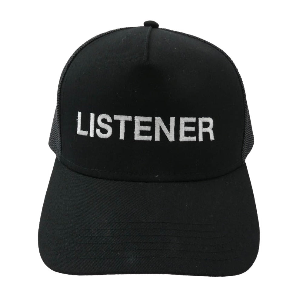Moonage Devilment ムーンエイジデビルメント mhw-0185 GRAPHIC MESH CAP LISTENER メッシュ キャップ 帽子 ブラック系【美品】【中古】