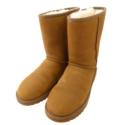 UGG アグ 1008558 M CLASSIC SHORT DECO クラシック ショートデコ ムートン ブーツ ブラウン系 26cm【中古】