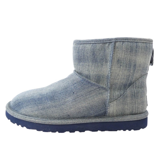 UGG アグ 1011737 M CLASSIC MINI WASHED DENIM クラシック ウォッシュド デニム ムートンブーツ インディゴブルー系 26cm【中古】
