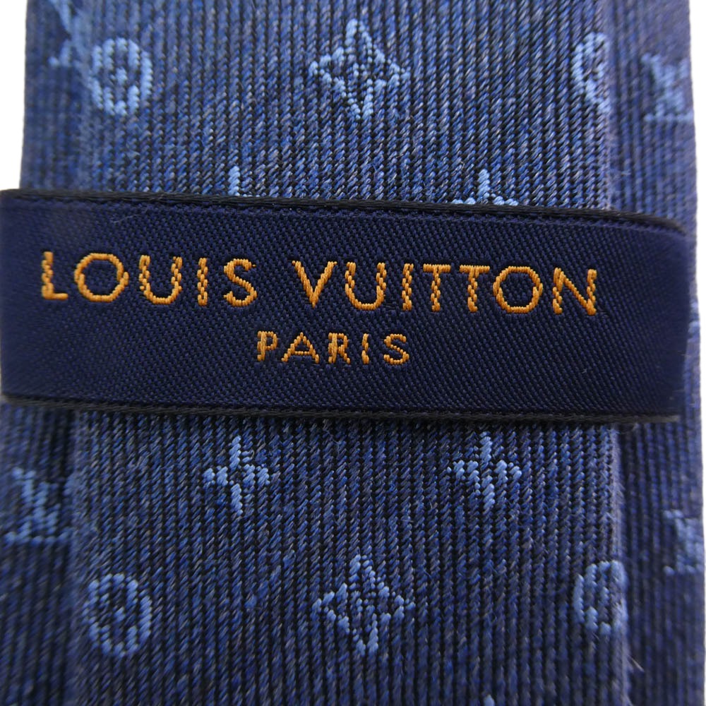 LOUIS VUITTON ルイ・ヴィトン M77087 モノグラム ジーンシー 総柄 ネクタイ ライトブルー系【中古】