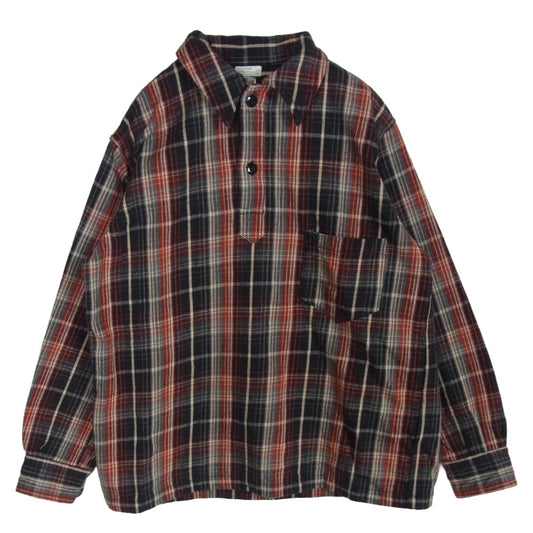 WAREHOUSE ウエアハウス Lot 3063 1930s WPA ONE POCKET PULLOVER FLANNEL SHIRTS RIGID ワンポケット プルオーバー フランネル シャツ レッド系 36【中古】