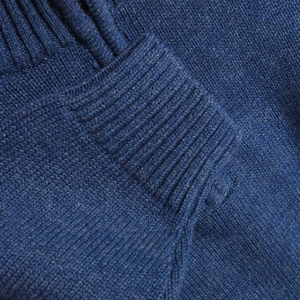 L.L.Bean エルエルビーン ハーフジップ コットンニット 長袖 セーター ブルー系 M【中古】